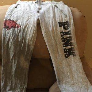 PINK RAZORBACKS SWEATS